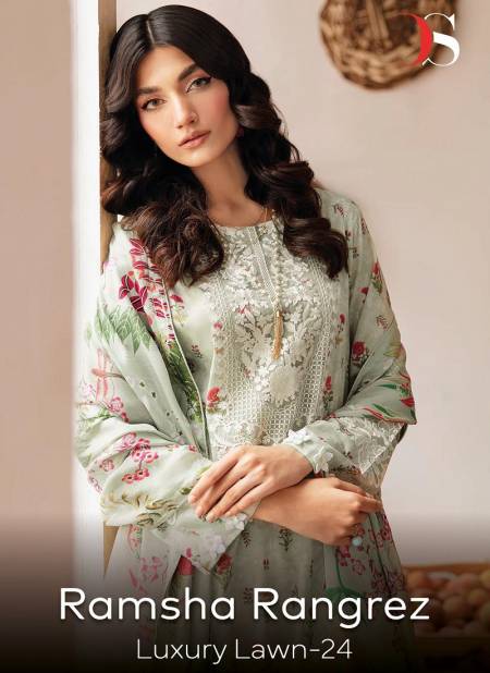 Ramsha Rungrez Luxury Lawn By Deepsy Suits Pure Cotton Pakistani Suits Wholesale Price In Surat Catalog